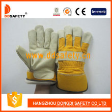 Ddsafety guantes de cuero de grano de cerdo guante de trabajo DLP713